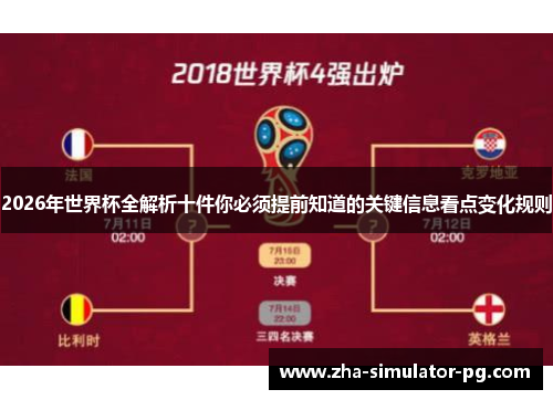 2026年世界杯全解析十件你必须提前知道的关键信息看点变化规则